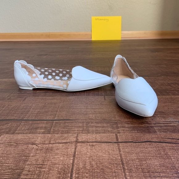 Isa Tapia white pointed toe slip on ballet flats - Picture 13 of 16